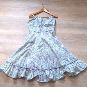 Anthropologie Girls from Savoy vintage strapless/halter paisley dress